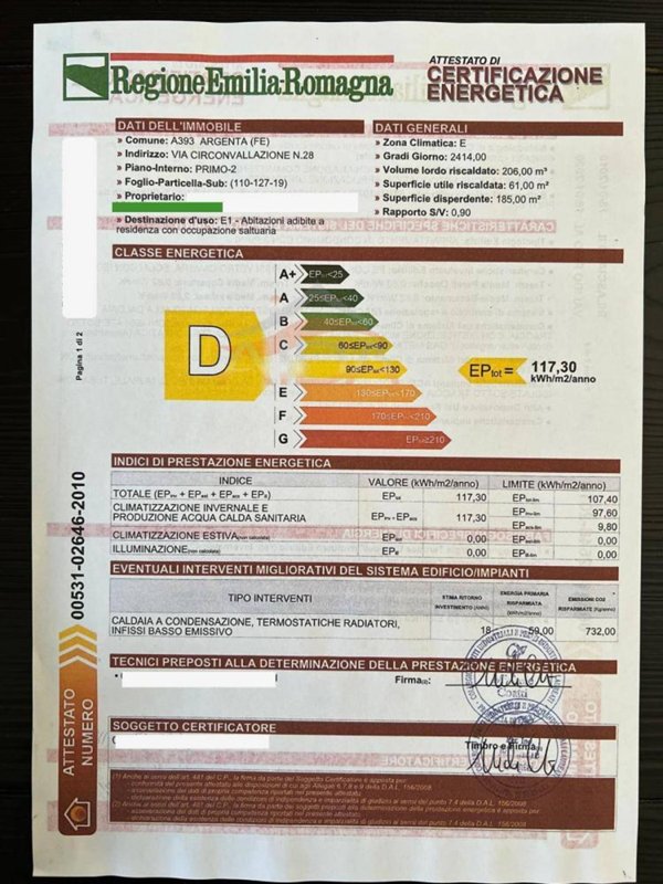 appartamento in vendita ad Argenta