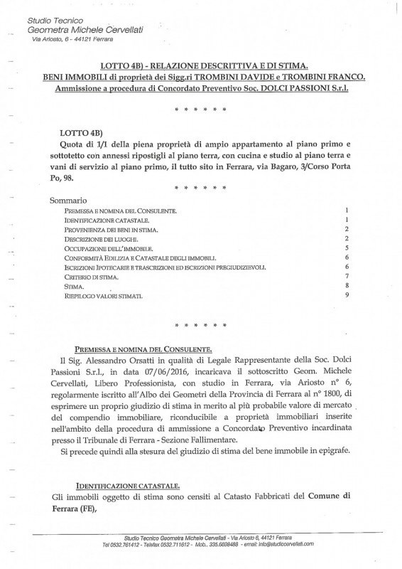 appartamento in vendita a Ferrara