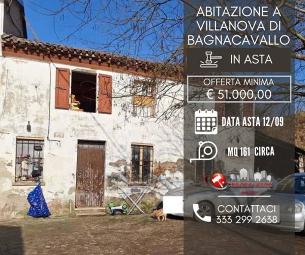 appartamento in vendita a Bagnacavallo in zona Villanova