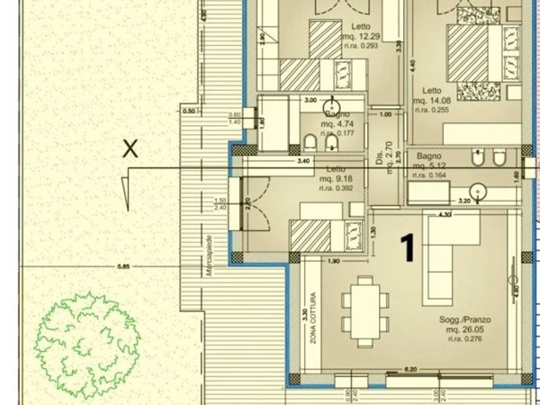 appartamento in vendita a Cervia in zona Pinarella