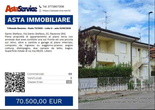 appartamento in vendita a Ravenna in zona Santo Stefano