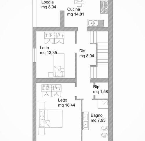 appartamento in vendita a Forlì in zona Villafranca di Forlì
