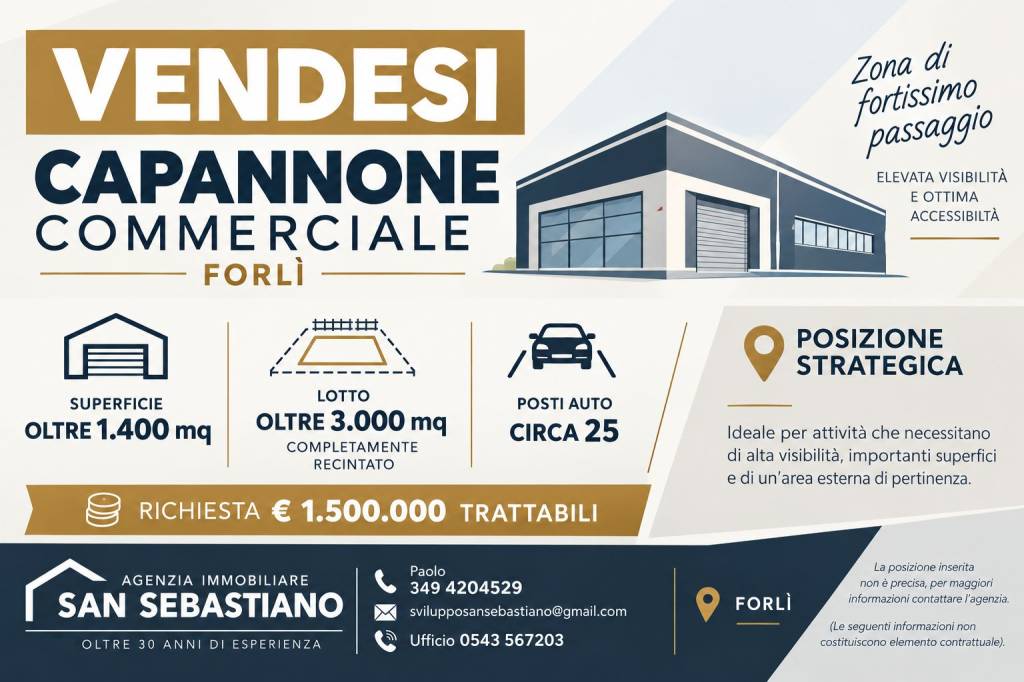 locale commerciale in vendita a Forlì in zona Pieve Acquedotto