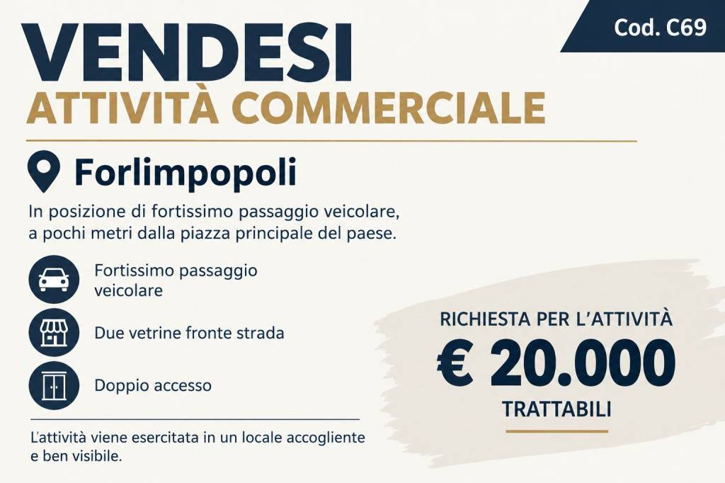 negozio in vendita a Forlimpopoli
