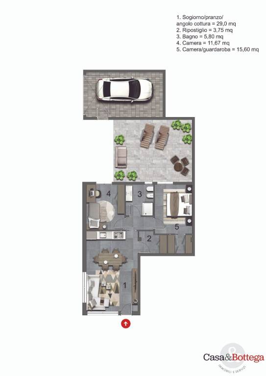 appartamento in vendita a Longiano in zona Budrio