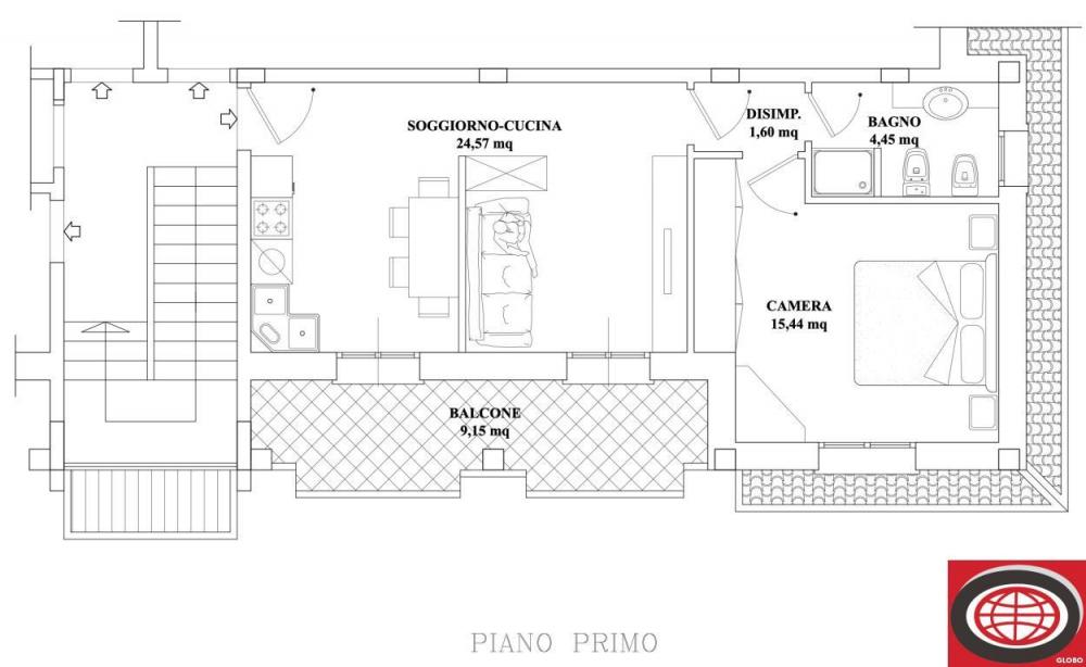 appartamento in vendita a Montiano in zona Badia