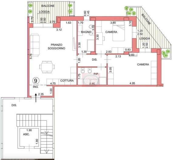 appartamento in vendita a San Mauro Pascoli