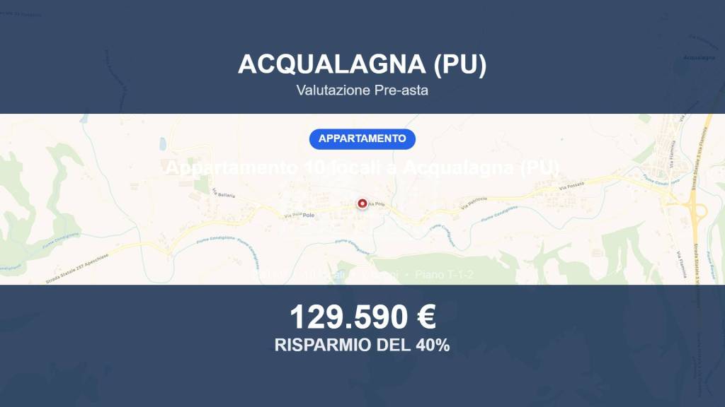 appartamento in vendita ad Acqualagna in zona Pole