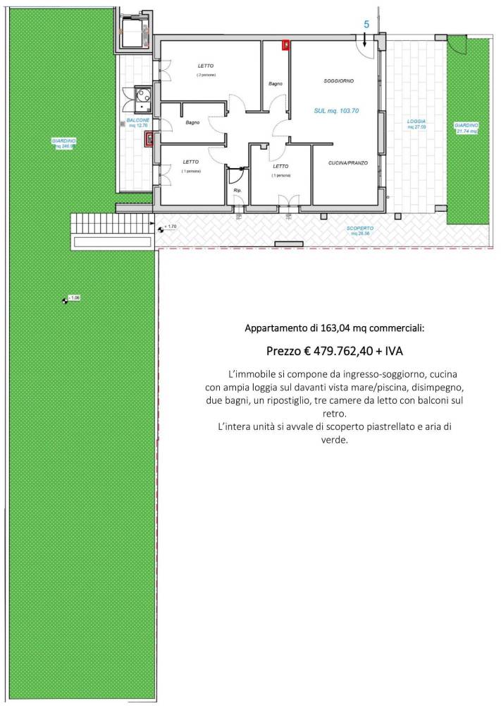 appartamento in vendita a Fano