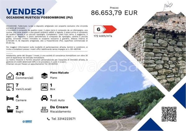 casa indipendente in vendita a Fossombrone