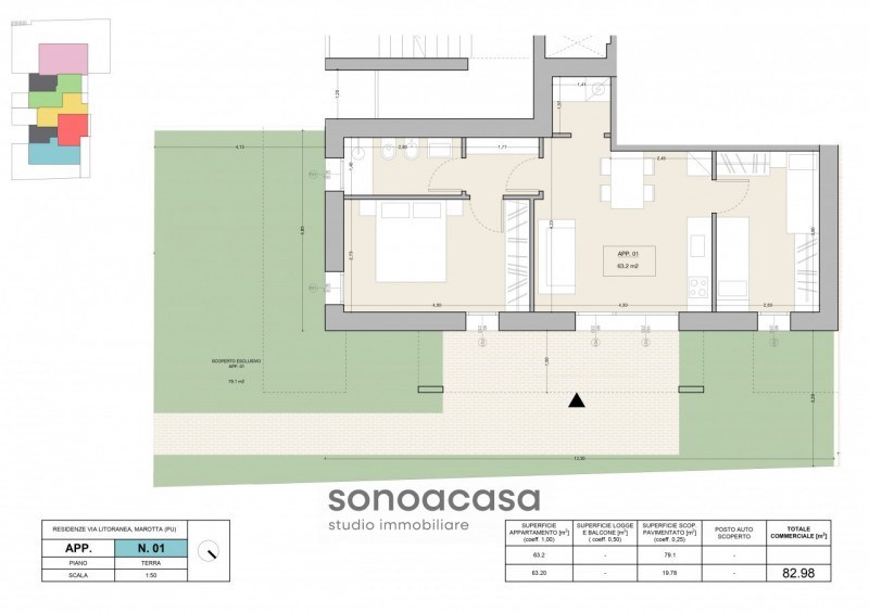 appartamento in vendita a Mondolfo in zona Marotta