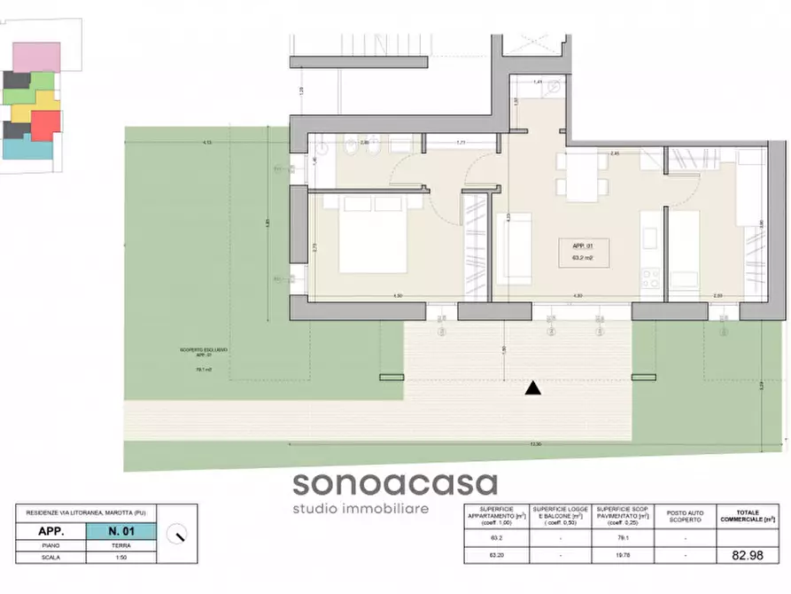 appartamento in vendita a Mondolfo in zona Marotta