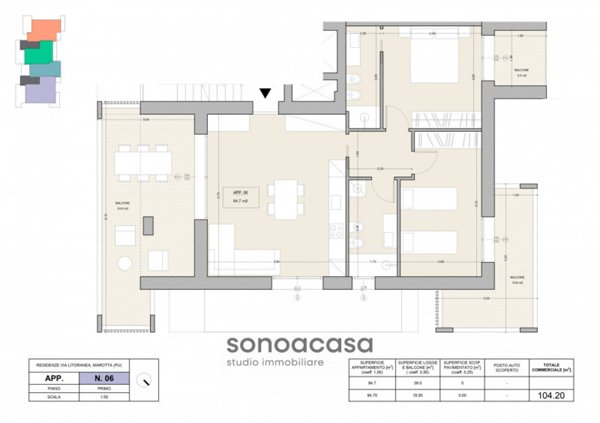 appartamento in vendita a Mondolfo in zona Marotta