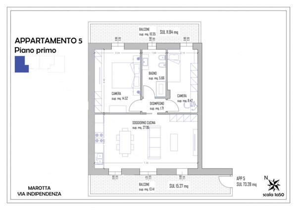 appartamento in vendita a Mondolfo in zona Marotta