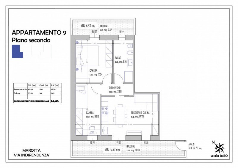 appartamento in vendita a Mondolfo in zona Marotta
