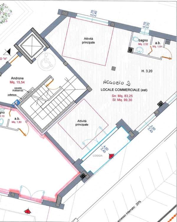 locale commerciale in vendita a Pesaro in zona Pantano