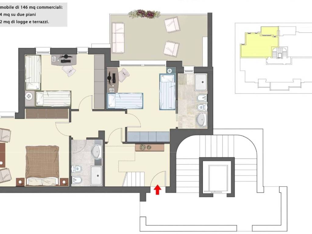 appartamento in vendita a Pesaro in zona Soria