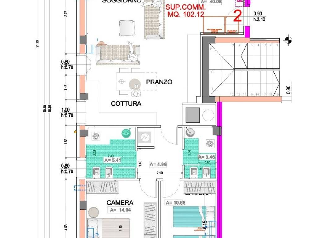 appartamento in vendita a Pesaro in zona Muraglia