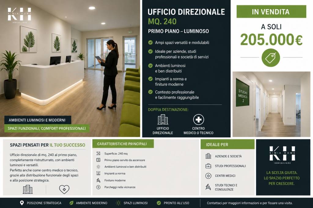 ufficio in vendita a Pesaro in zona Cattabrighe