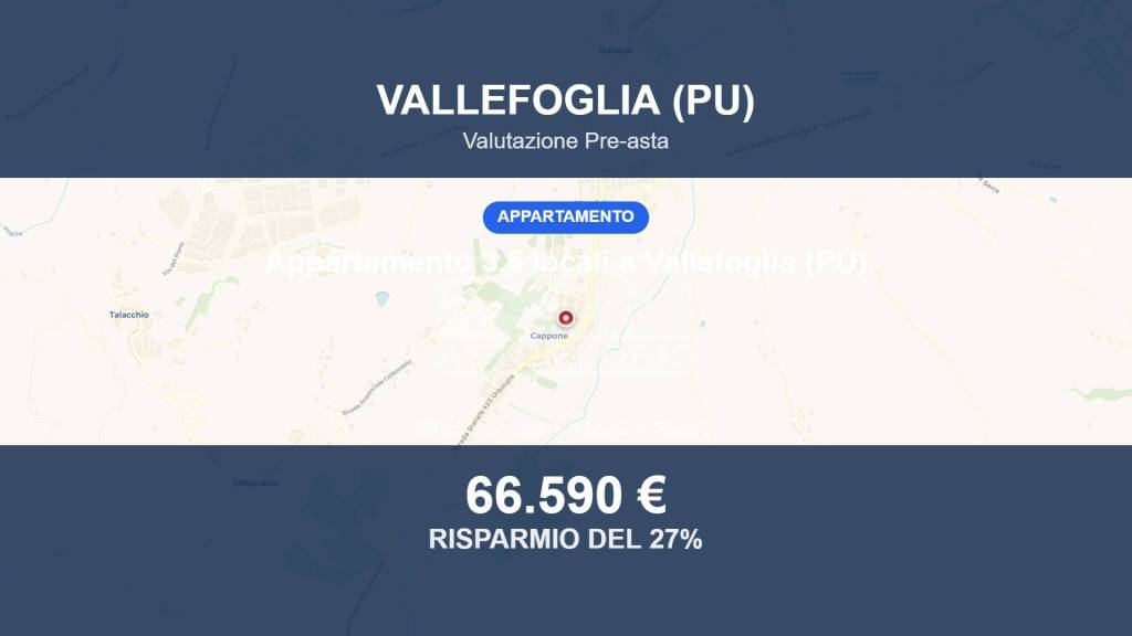 appartamento in vendita a Vallefoglia in zona Cappone