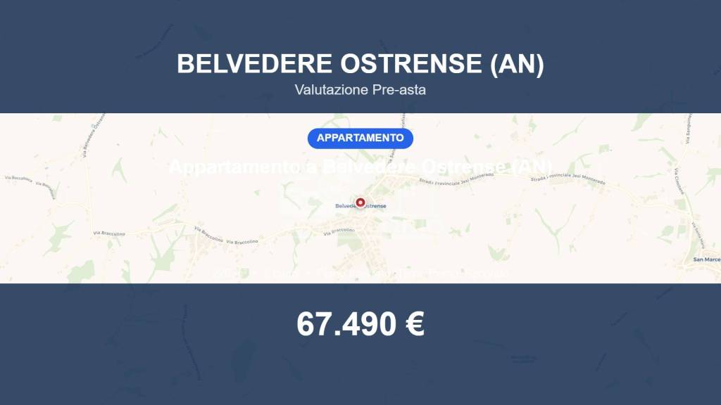 appartamento in vendita a Belvedere Ostrense
