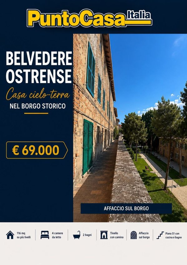 casa indipendente in vendita a Belvedere Ostrense