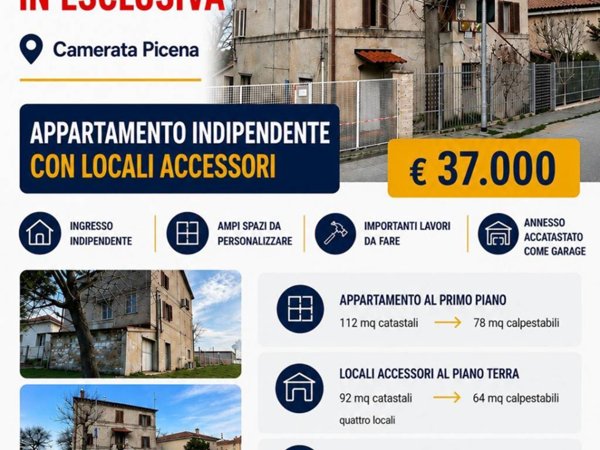 appartamento in vendita a Camerata Picena