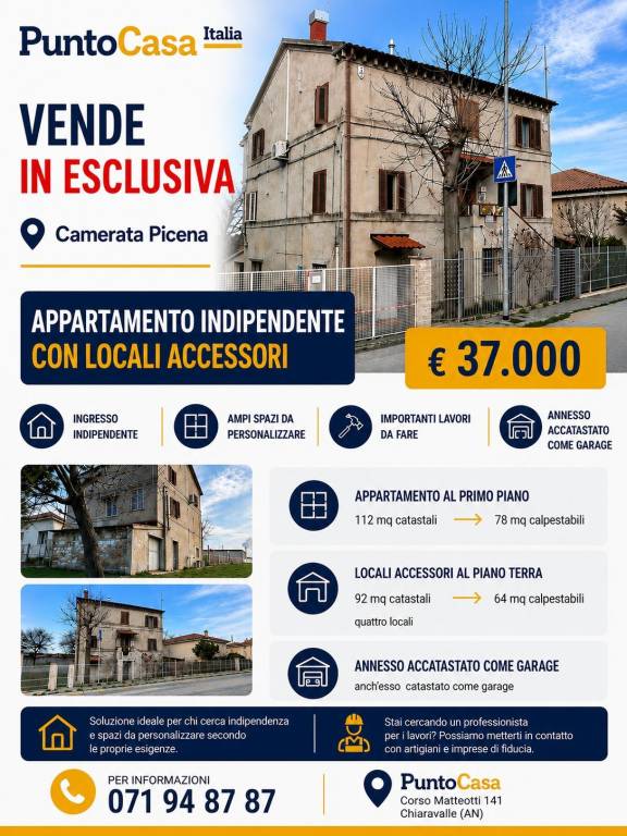 appartamento in vendita a Camerata Picena
