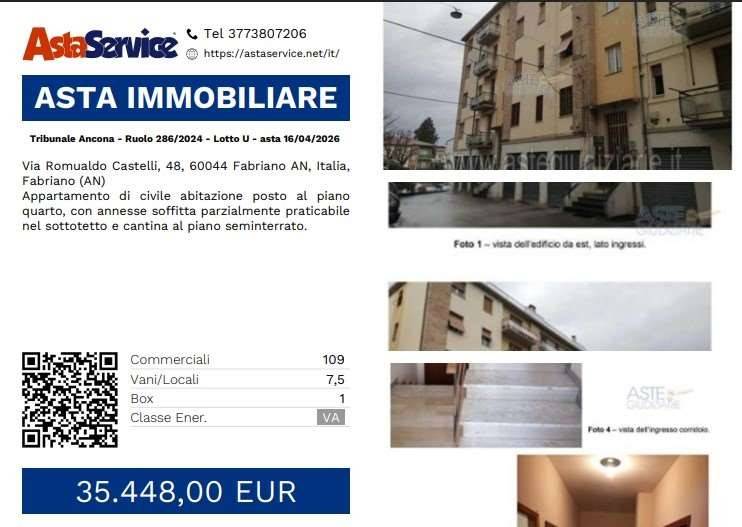 appartamento in vendita a Fabriano