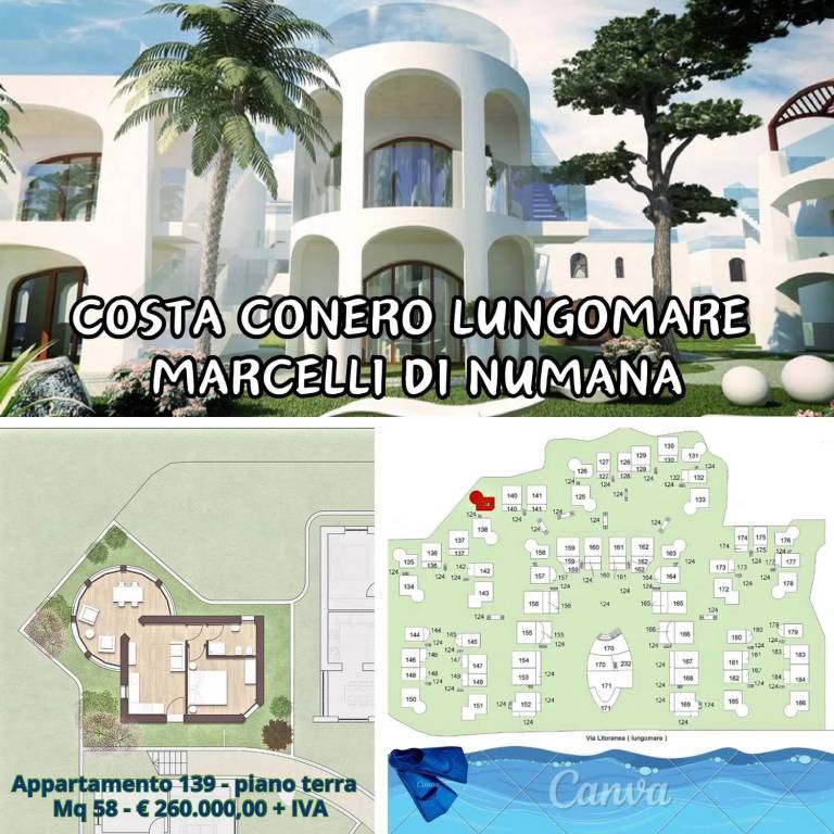 appartamento in vendita a Numana in zona Marcelli