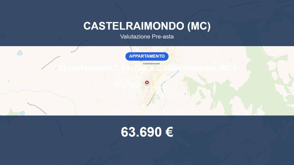 appartamento in vendita a Castelraimondo in zona Collina