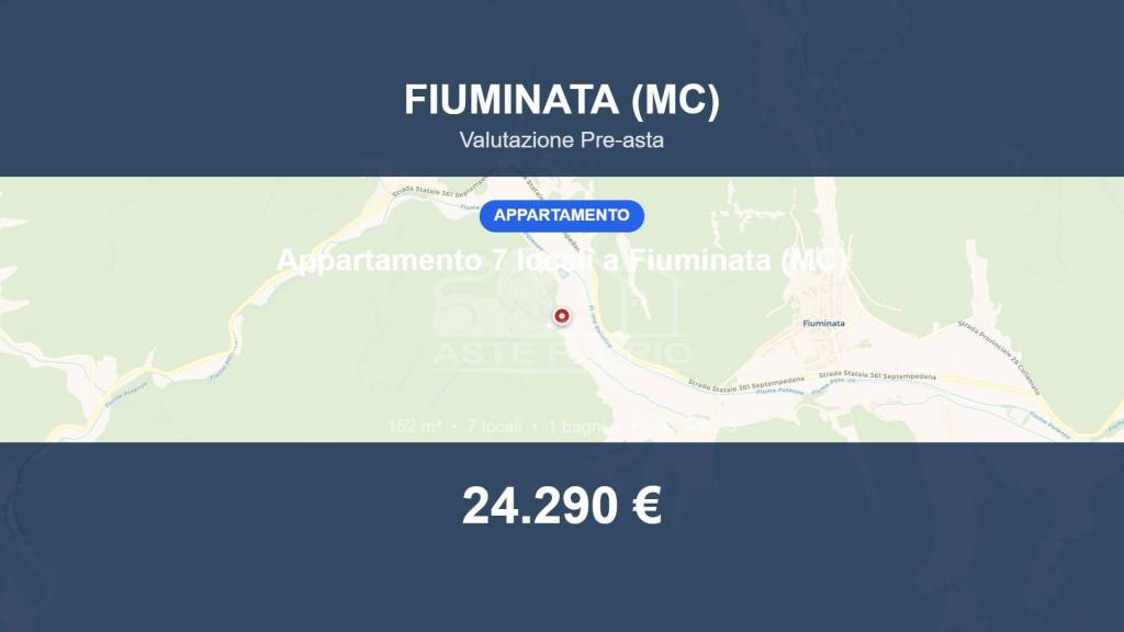 appartamento in vendita a Fiuminata in zona Valcora