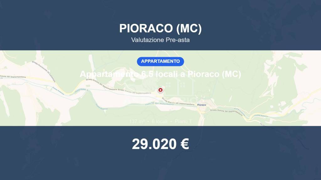 appartamento in vendita a Pioraco