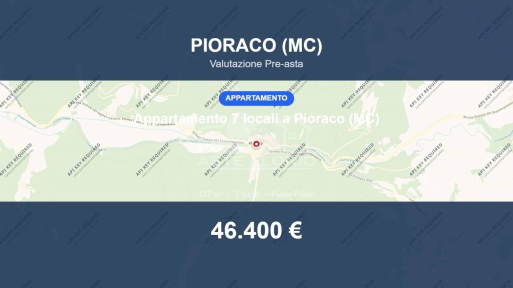 appartamento in vendita a Pioraco