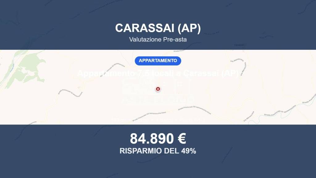 appartamento in vendita a Carassai in zona Rocca di Monte Varmine