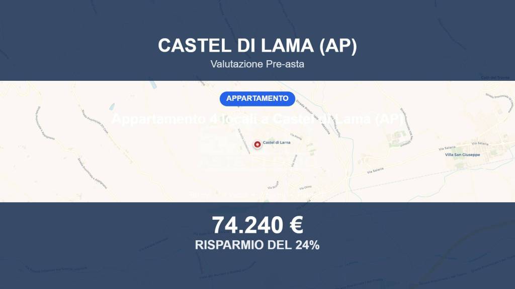appartamento in vendita a Castel di Lama in zona Villa Forcella