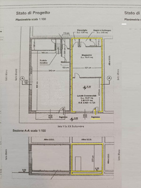 locale commerciale in vendita a Carrara in zona Avenza