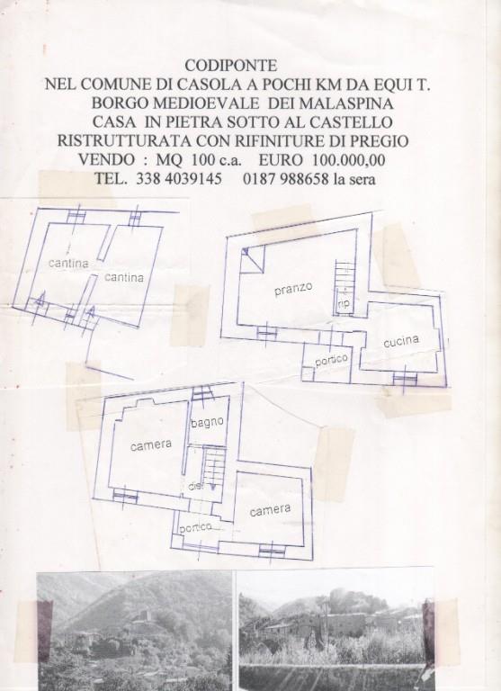 casa indipendente in vendita a Casola in Lunigiana in zona Codiponte