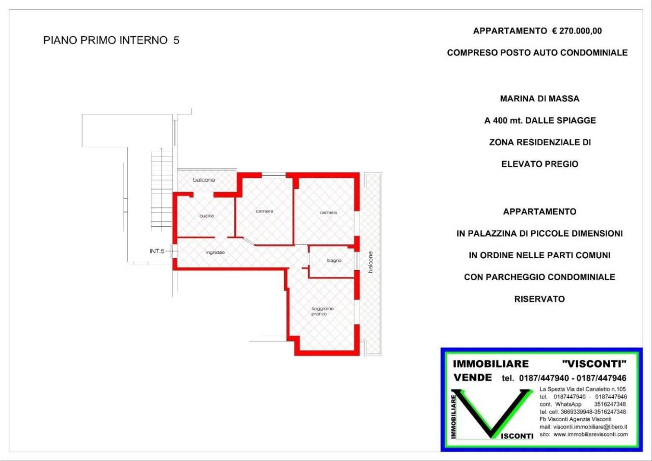 appartamento in vendita a Massa in zona Marina di Massa