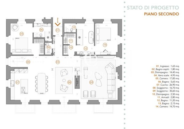 appartamento in vendita a Forte dei Marmi in zona Roma Imperiale