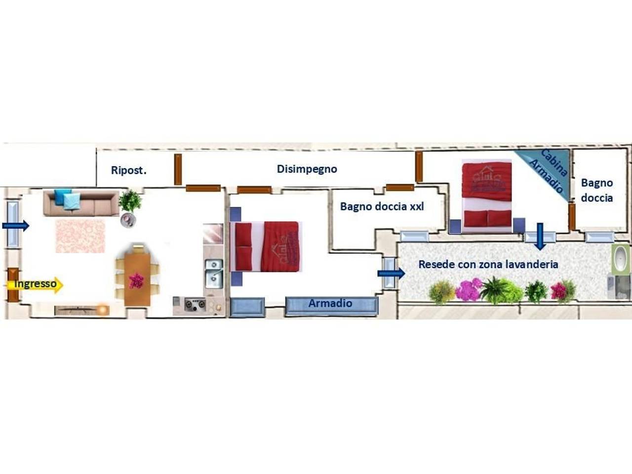 appartamento in vendita a Viareggio in zona Marco Polo