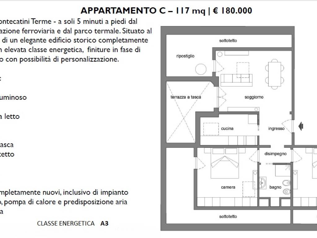 appartamento in vendita a Montecatini-Terme
