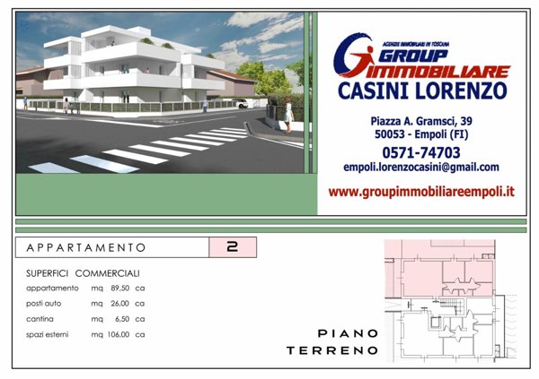 appartamento in vendita ad Empoli in zona Avane