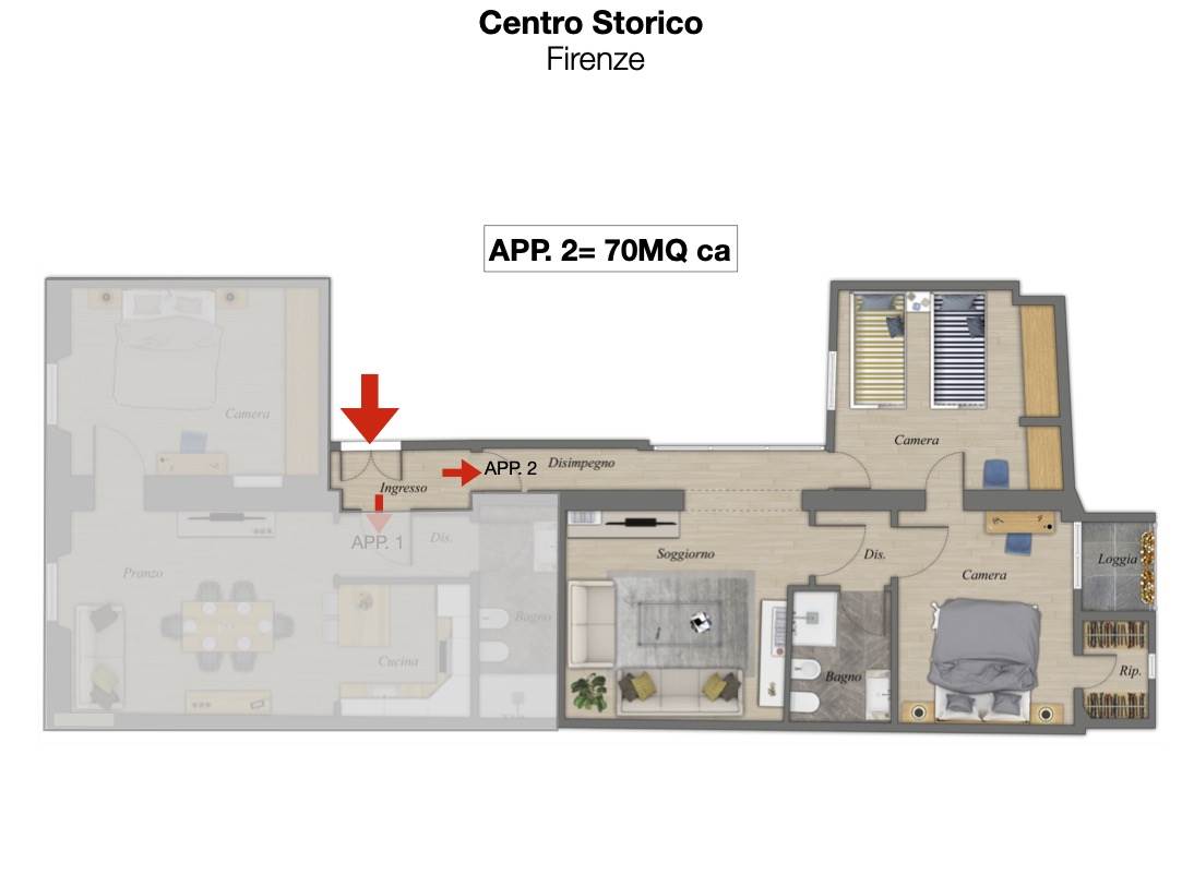 appartamento in vendita a Firenze in zona Centro San Frediano
