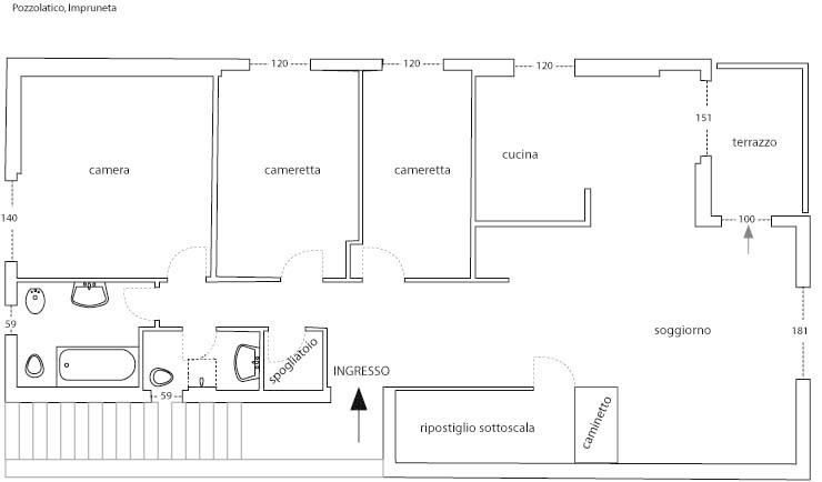 appartamento in vendita ad Impruneta in zona Pozzolatico
