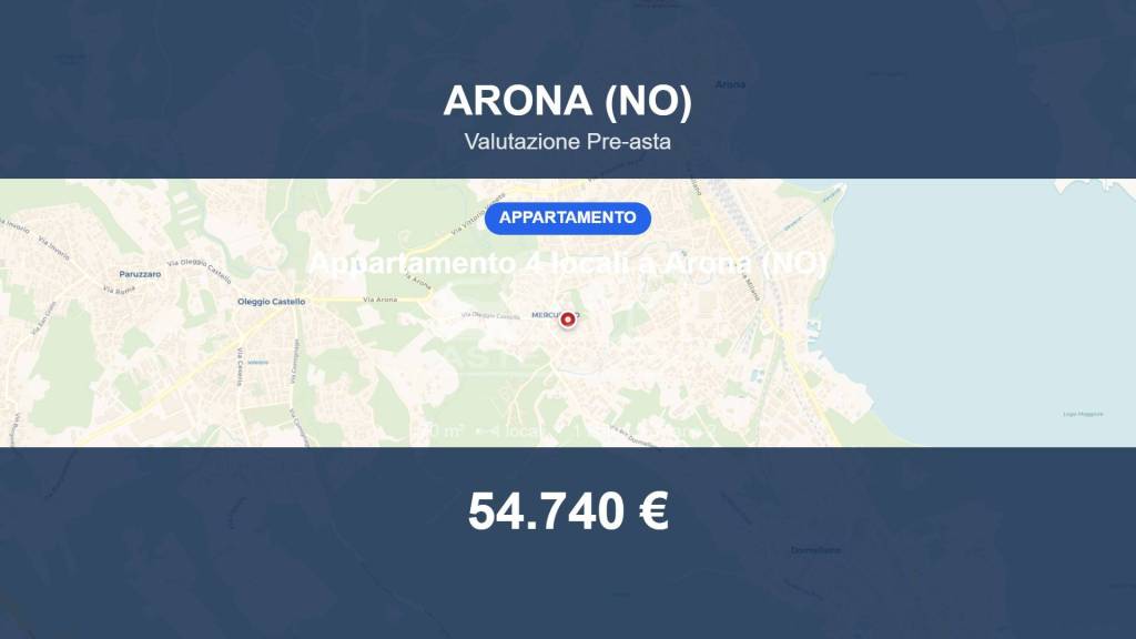 appartamento in vendita ad Arona in zona Mercurago