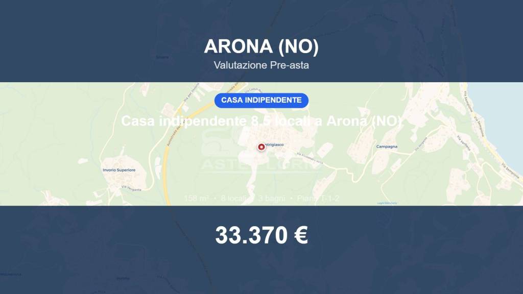 casa indipendente in vendita ad Arona in zona Montrigiasco