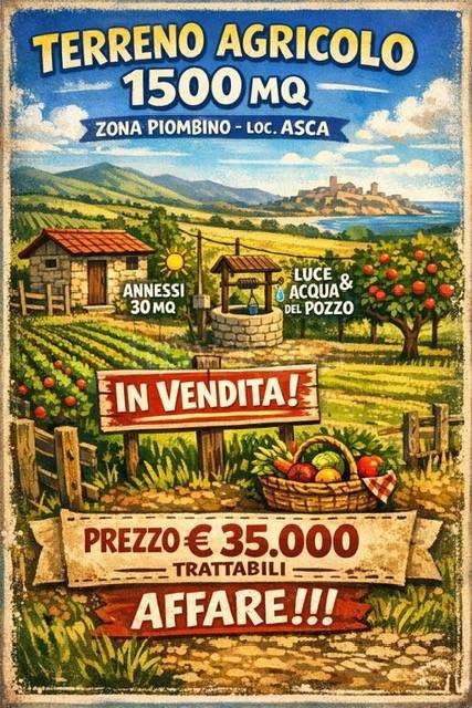 terreno agricolo in vendita a Piombino in zona Baratti