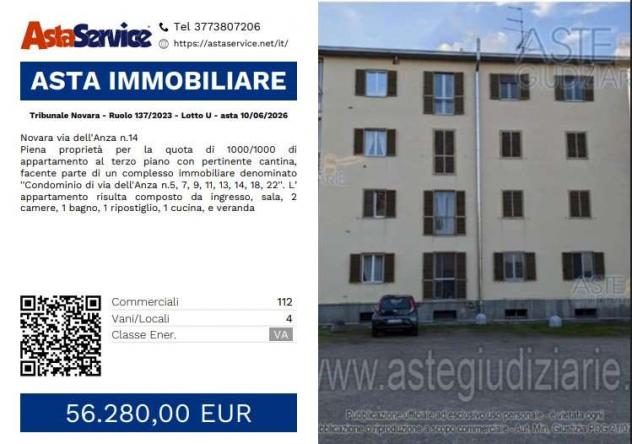 appartamento in vendita a Novara in zona Centro Città