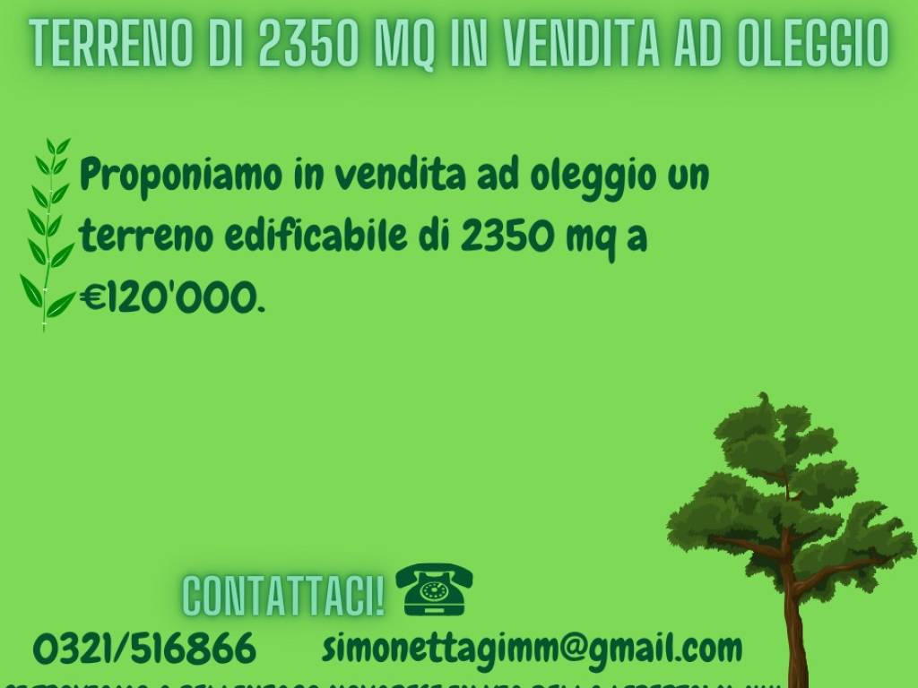 terreno edificabile in vendita ad Oleggio